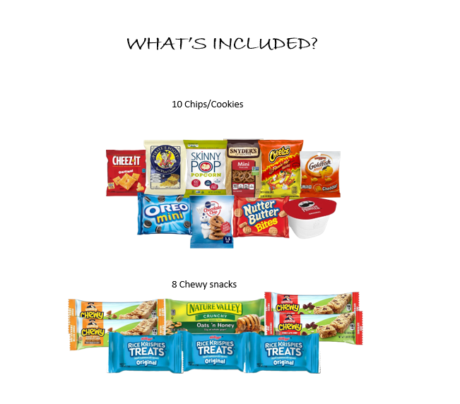 Snack Time Favorites – Chips, Crackers, Granola Bars, Cookies, Candy & Fruit Snacks (45 Snacks)