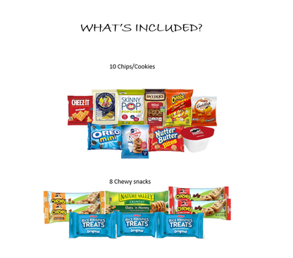 Snack Time Favorites – Chips, Crackers, Granola Bars, Cookies, Candy & Fruit Snacks (45 Snacks)