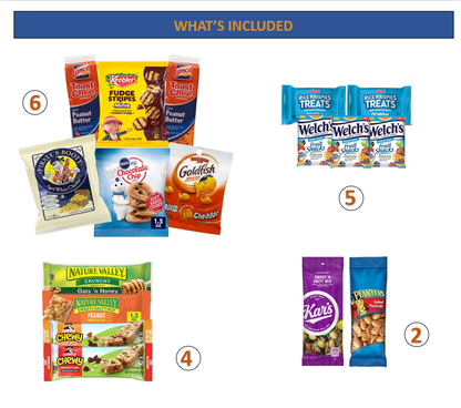 Snack Variety Pack – Crackers, Granola Bars, Cookies, Candy & Fruit Snacks (17 Snacks)