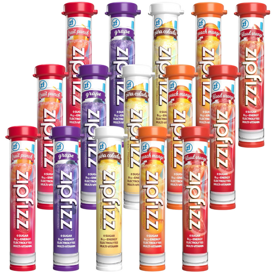Zipfizz Energy Drink Mix Powder - Variety Pack - 15 Tubes (5 Flavors)