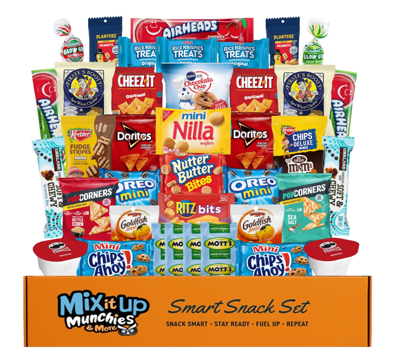 Crave and Crunch – Chips, Crackers, Granola Bars, Cookies, Candy & Fruit Snacks (40 Snacks)