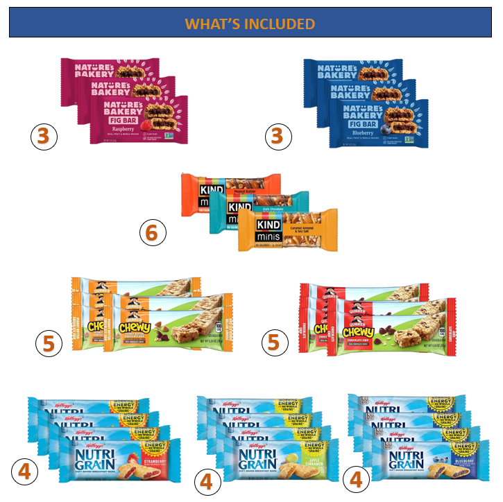 Snack Bar Variety Box – 62 Count Assortment