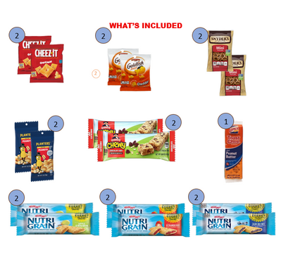 Snack Happy Box – Chips, Crackers, Granola Bars, Cookies, Candy & Fruit Snacks (50 Snacks)